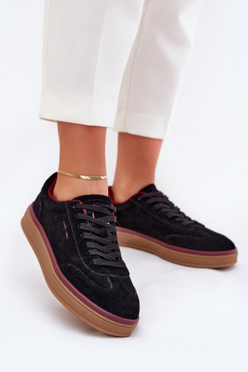 de camurça Feminino À modalo de tênis Daniel Lopez Just Dare SS2D4006 cor preta 2