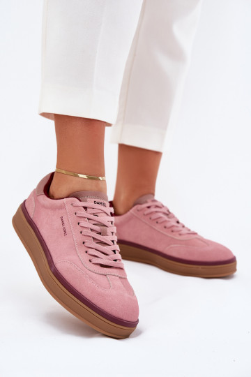 Tênis esportivos femininos de camurça na cor rosa Daniel Lopez Just Dare SS2D4010