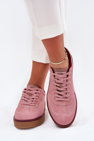 Tênis esportivos femininos de camurça na cor rosa Daniel Lopez Just Dare SS2D4010 2