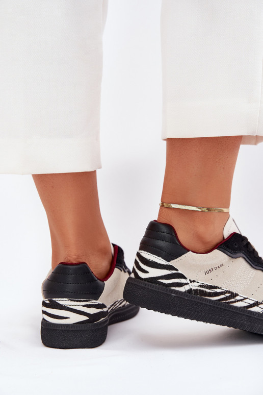 À modalo de tênis Feminino Daniel Lopez Just Dare SS2D4015 Zebra bege À modalo de tênis Feminino Daniel Lopez Just Dare SS2D4015 Zebra bege