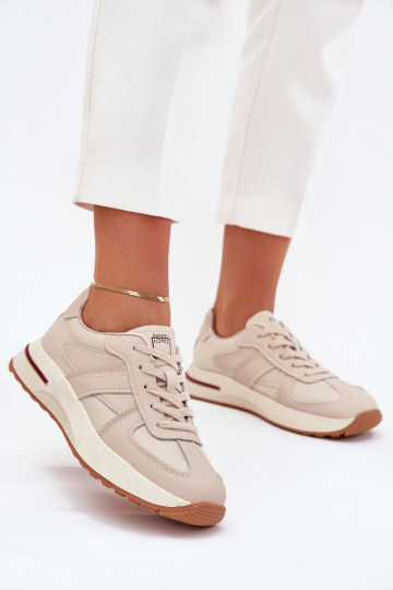 Tênis esportivos femininos de couro Daniel Lopez Just Dare SS2D4043 na cor areia 2