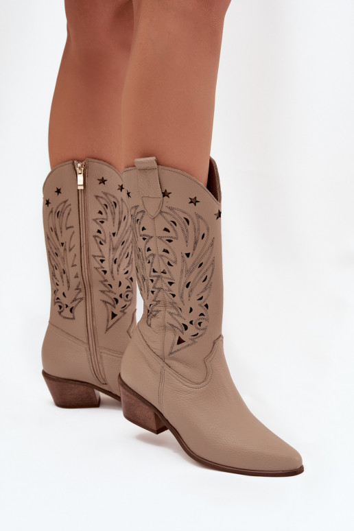 Pele botasAżuroParaą CholeParaką Zazoo 3714 bege