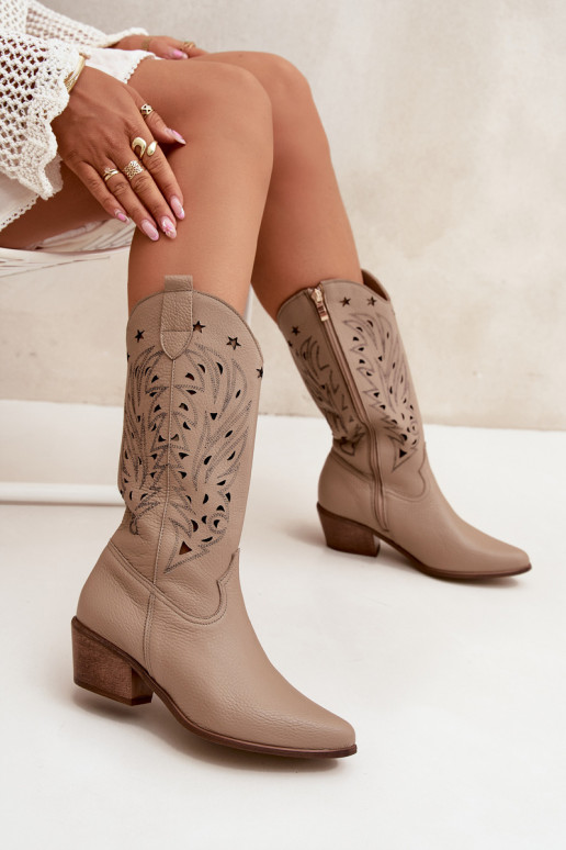 Pele botasAżuroParaą CholeParaką Zazoo 3714 bege