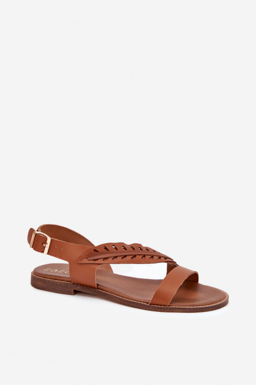 Sandálias femininasHabilitadoturalnej Skóry com salto largo Zazoo 3564 cor marrom Sandálias femininasHabilitadoturalnej Skóry com salto largo Zazoo 3564 cor marrom