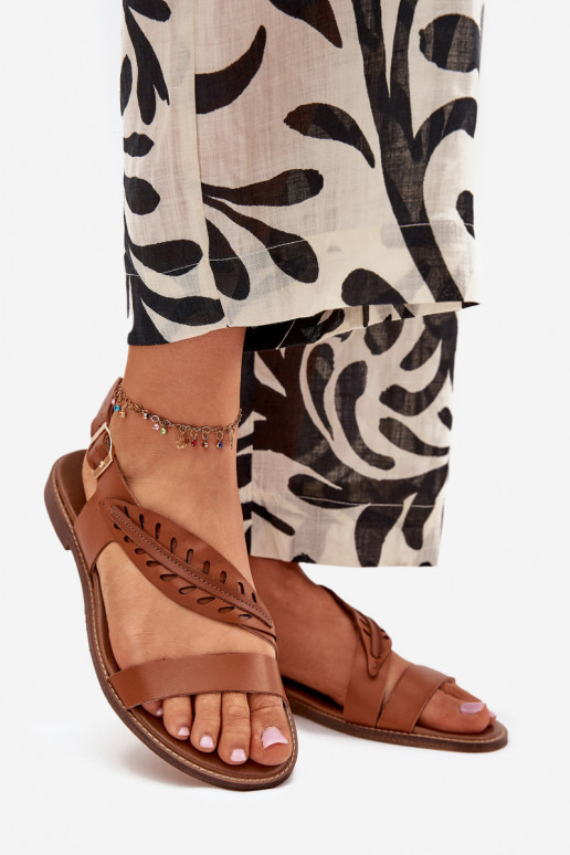 Sandálias femininasHabilitadoturalnej Skóry com salto largo Zazoo 3564 cor marrom Sandálias femininasHabilitadoturalnej Skóry com salto largo Zazoo 3564 cor marrom