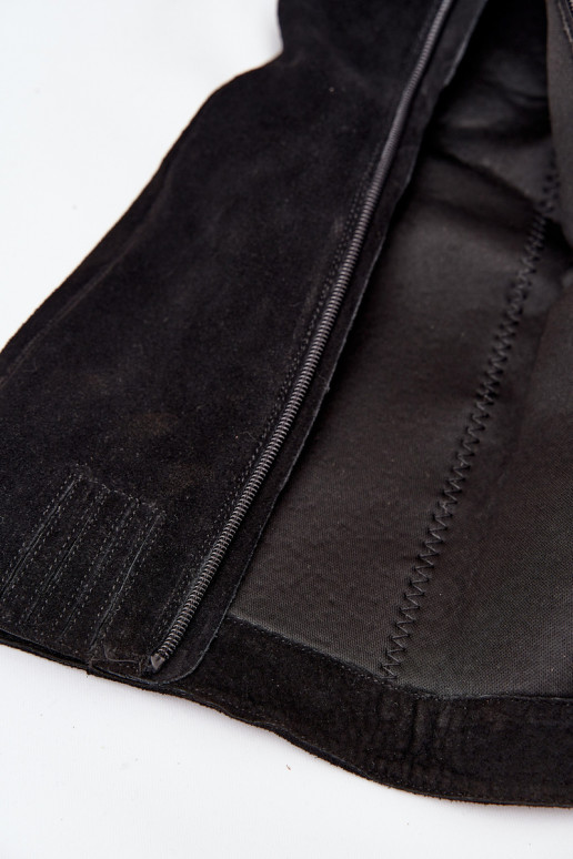 de camurça botas com salto Trancar cor preta Lissara de camurça botas com salto Trancar cor preta Lissara