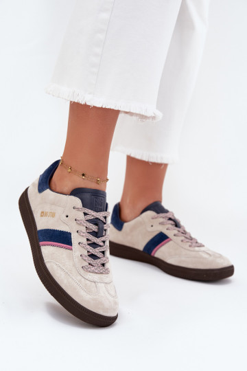 Ténis de camurça femininos de cano baixo Big Star SS274679 HI-POLY SYSTEM, cinzas 2