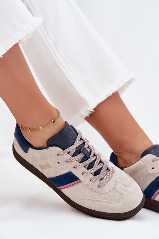 de camurça Baixo À modalo de tênis Feminino Big Star SS274679 HI-POLY SYSTEM cor cinza