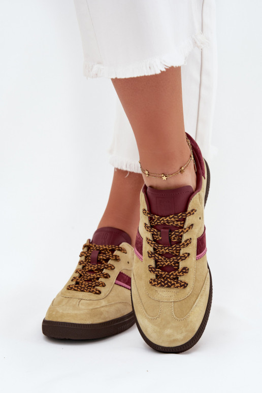 de camurça Baixo À modalo de tênis Feminino Big Star SS274680 HI-POLY SYSTEM Calcário