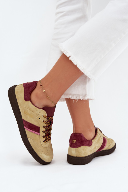 de camurça Baixo À modalo de tênis Feminino Big Star SS274680 HI-POLY SYSTEM Calcário