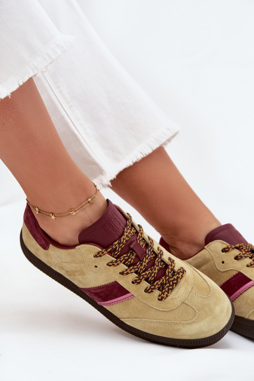 de camurça Baixo À modalo de tênis Feminino Big Star SS274680 HI-POLY SYSTEM Calcário