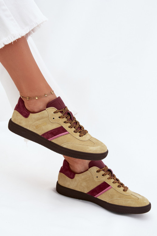 de camurça Baixo À modalo de tênis Feminino Big Star SS274680 HI-POLY SYSTEM Calcário