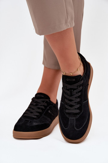 Ténis de camurça femininos Big Star SS274673 HI-POLY SYSTEM, pretos