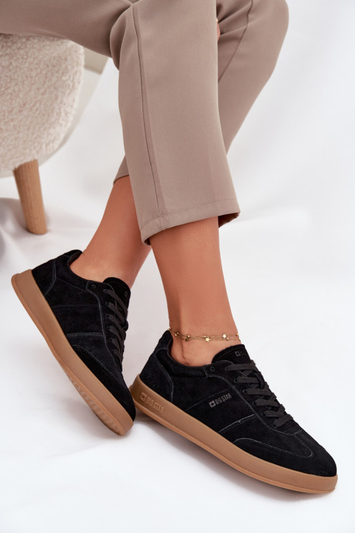 de camurça À modalo de tênis Feminino Big Star SS274673 HI-POLY SYSTEM cor preta