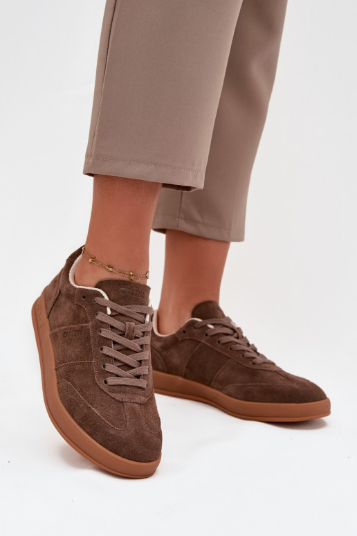de camurça À modalo de tênis Feminino Big Star SS274676 HI-POLY SYSTEM cor marrom de camurça À modalo de tênis Feminino Big Star SS274676 HI-POLY SYSTEM cor marrom