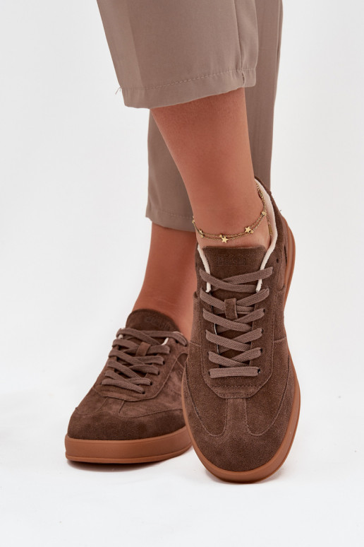 de camurça À modalo de tênis Feminino Big Star SS274676 HI-POLY SYSTEM cor marrom de camurça À modalo de tênis Feminino Big Star SS274676 HI-POLY SYSTEM cor marrom