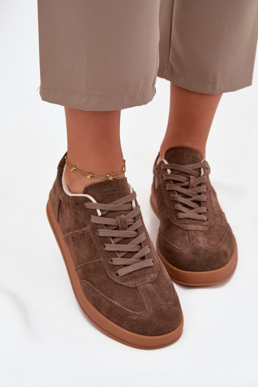 de camurça À modalo de tênis Feminino Big Star SS274676 HI-POLY SYSTEM cor marrom de camurça À modalo de tênis Feminino Big Star SS274676 HI-POLY SYSTEM cor marrom