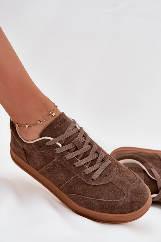 de camurça À modalo de tênis Feminino Big Star SS274676 HI-POLY SYSTEM cor marrom de camurça À modalo de tênis Feminino Big Star SS274676 HI-POLY SYSTEM cor marrom