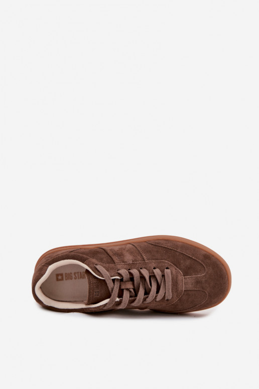 de camurça À modalo de tênis Feminino Big Star SS274676 HI-POLY SYSTEM cor marrom de camurça À modalo de tênis Feminino Big Star SS274676 HI-POLY SYSTEM cor marrom