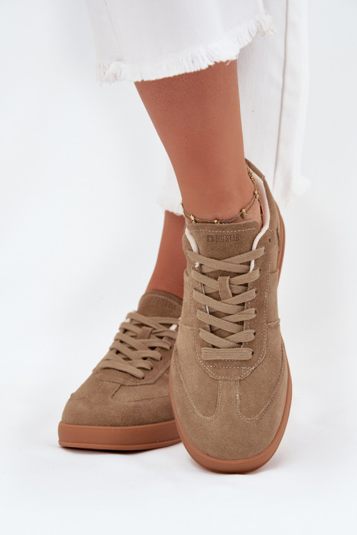 de camurça À modalo de tênis Feminino Big Star SS274675 HI-POLY SYSTEM bege