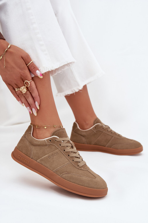 de camurça À modalo de tênis Feminino Big Star SS274675 HI-POLY SYSTEM bege