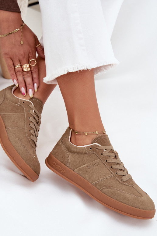 de camurça À modalo de tênis Feminino Big Star SS274675 HI-POLY SYSTEM bege