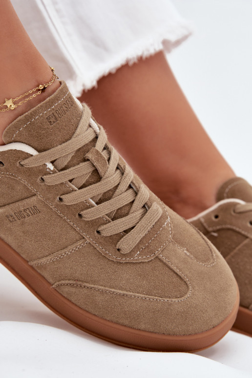 de camurça À modalo de tênis Feminino Big Star SS274675 HI-POLY SYSTEM bege