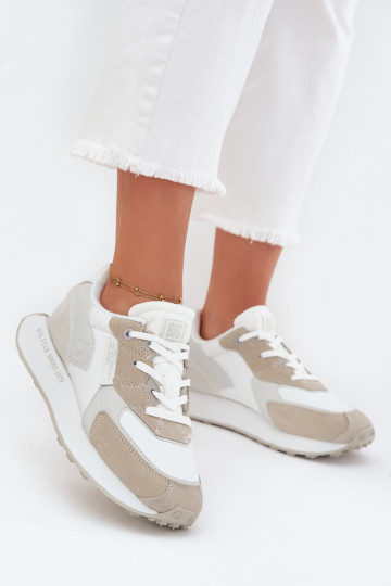 Pele À modalo de tênis Feminino Big Star OO274563 Hi-Poly System cor branca