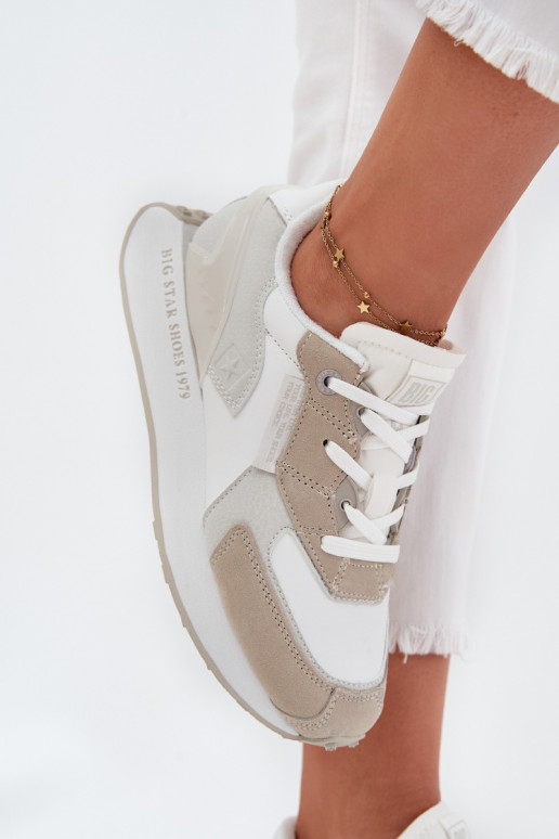 Pele À modalo de tênis Feminino Big Star OO274563 Hi-Poly System cor branca