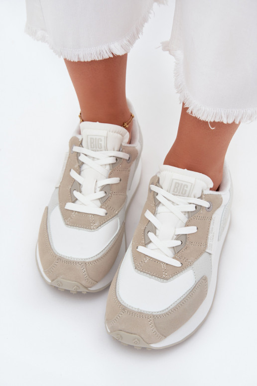 Pele À modalo de tênis Feminino Big Star OO274563 Hi-Poly System cor branca