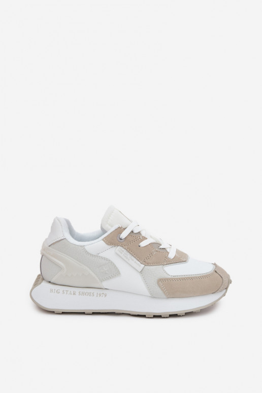 Pele À modalo de tênis Feminino Big Star OO274563 Hi-Poly System cor branca