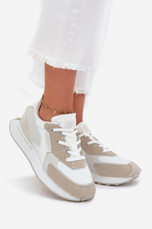 Pele À modalo de tênis Feminino Big Star OO274563 Hi-Poly System cor branca