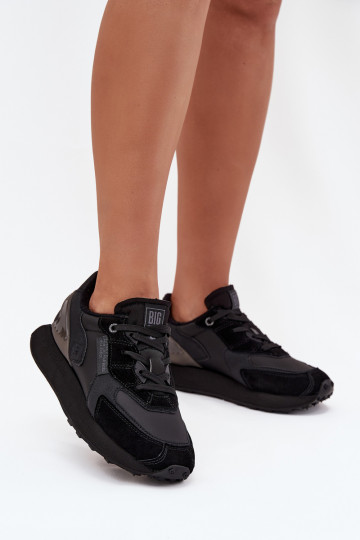 Pele À modalo de tênis Feminino Big Star OO274562 Hi-Poly System cor preta