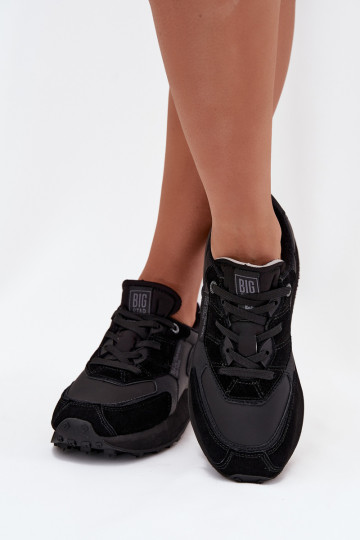 Pele À modalo de tênis Feminino Big Star OO274562 Hi-Poly System cor preta 2