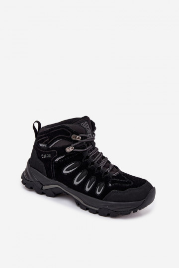 Pele botas de caminhada Tem que sercho Big Star OO17433 HI-POLY SYSTEM cor preta