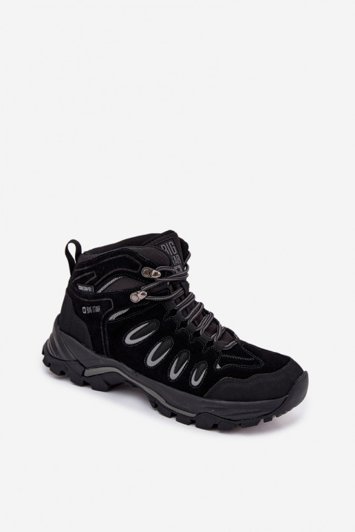 Pele botas de caminhada Tem que sercho Big Star OO17433 HI-POLY SYSTEM cor preta Pele botas de caminhada Tem que sercho Big Star OO17433 HI-POLY SYSTEM cor preta