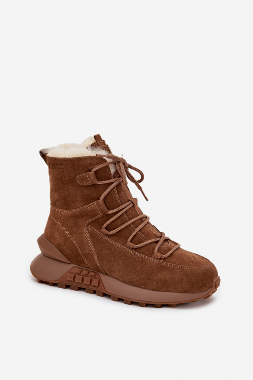 de camurça Botas de neve Feminino com um casaco de pele Big Star SS274318 cor marrom de camurça Botas de neve Feminino com um casaco de pele Big Star SS274318 cor marrom