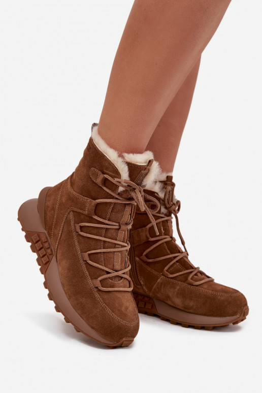 de camurça Botas de neve Feminino com um casaco de pele Big Star SS274318 cor marrom de camurça Botas de neve Feminino com um casaco de pele Big Star SS274318 cor marrom