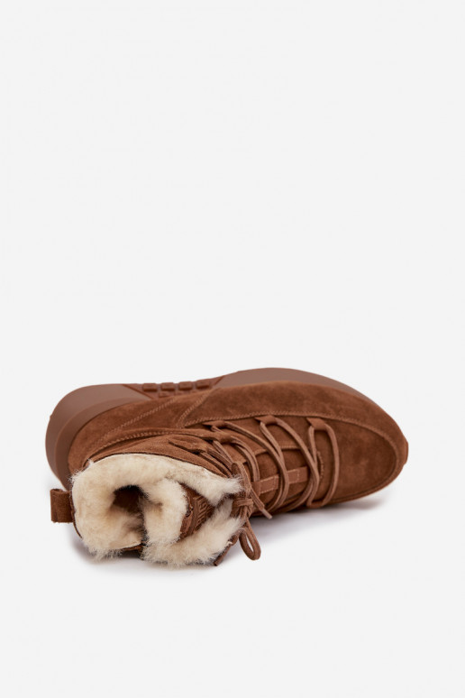 de camurça Botas de neve Feminino com um casaco de pele Big Star SS274318 cor marrom de camurça Botas de neve Feminino com um casaco de pele Big Star SS274318 cor marrom