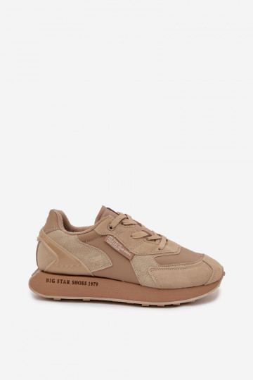 Ténis masculinos em couro Big Star OO174298 Hi-Poly System cor areia 2