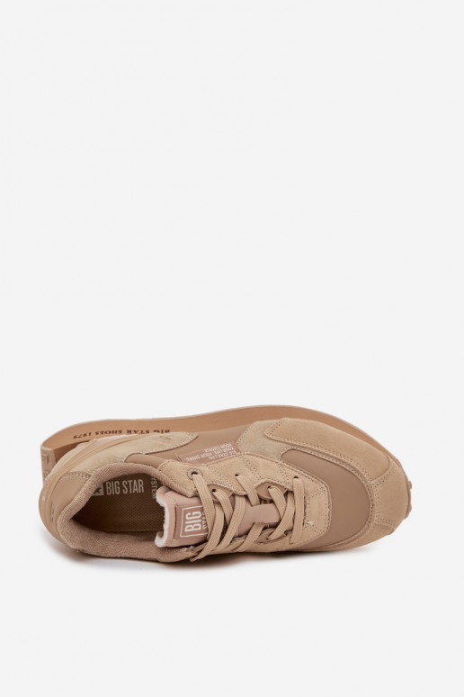 Pele À modalo de tênis Tem que sercho Big Star OO174298 Hi-Poly System bege