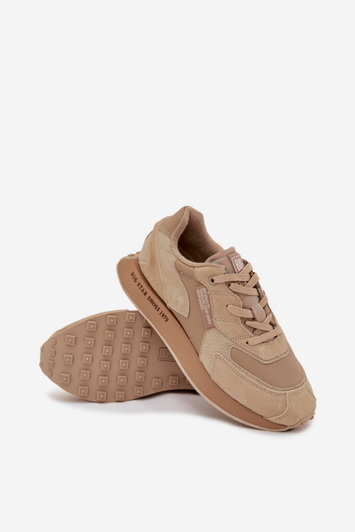 Pele À modalo de tênis Tem que sercho Big Star OO174298 Hi-Poly System bege