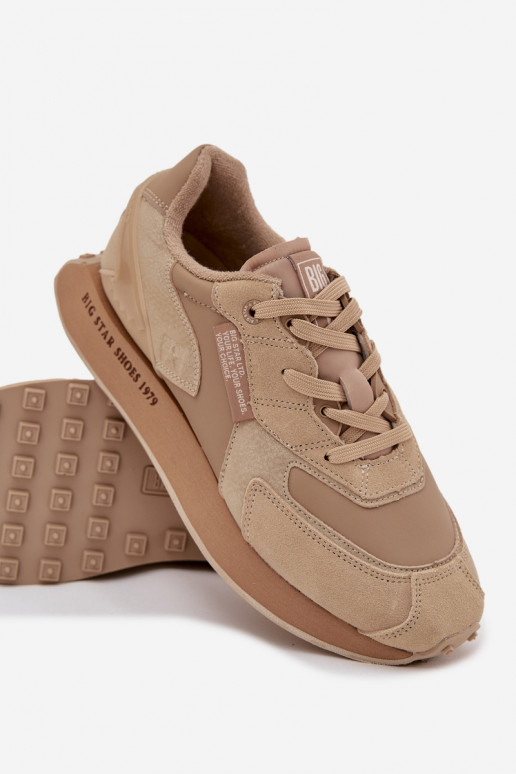 Pele À modalo de tênis Tem que sercho Big Star OO174298 Hi-Poly System bege