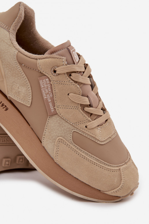 Pele À modalo de tênis Tem que sercho Big Star OO174298 Hi-Poly System bege