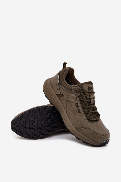 tênis Caminhada Tem que sercho Big Star OO174367 HI-POLY SYSTEM cor cáqui