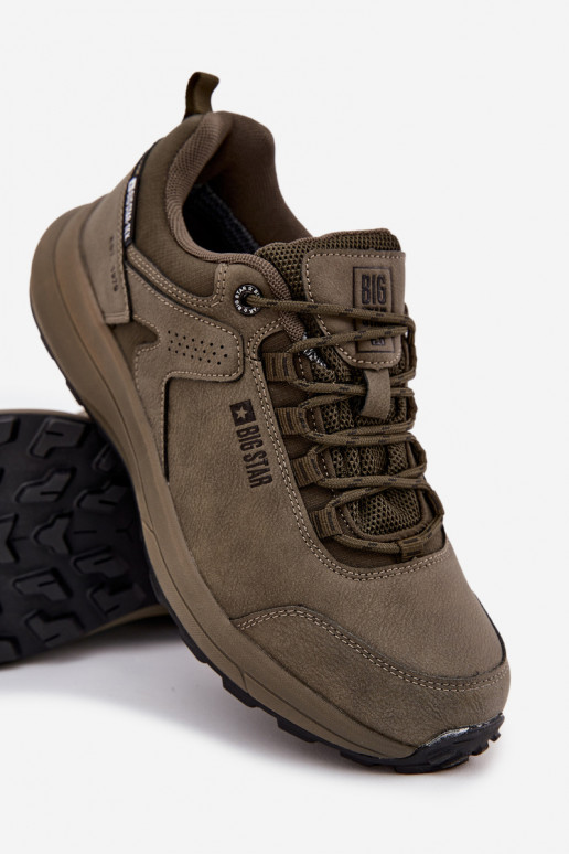 tênis Caminhada Tem que sercho Big Star OO174367 HI-POLY SYSTEM cor cáqui