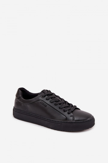 Ténis casuais masculinos em couro Big Star SS174121 pretos