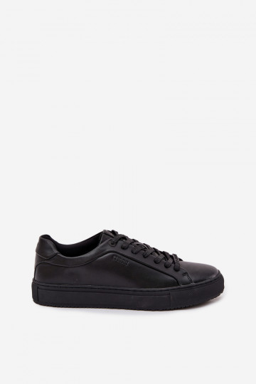 Ténis casuais masculinos em couro Big Star SS174121 pretos 2