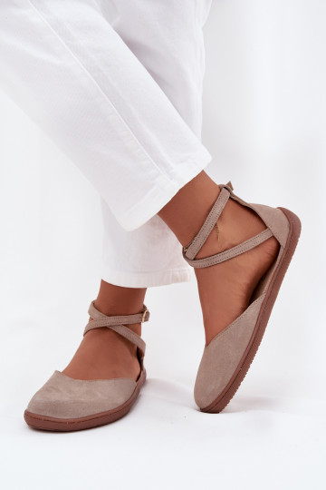 Sapatilhas de camurça Feminino Barefoot com listras Zazoo 191 cor cinza 2
