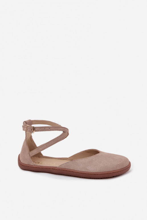 Sapatilhas de camurça Feminino Barefoot com listras Zazoo 191 cor cinza Sapatilhas de camurça Feminino Barefoot com listras Zazoo 191 cor cinza